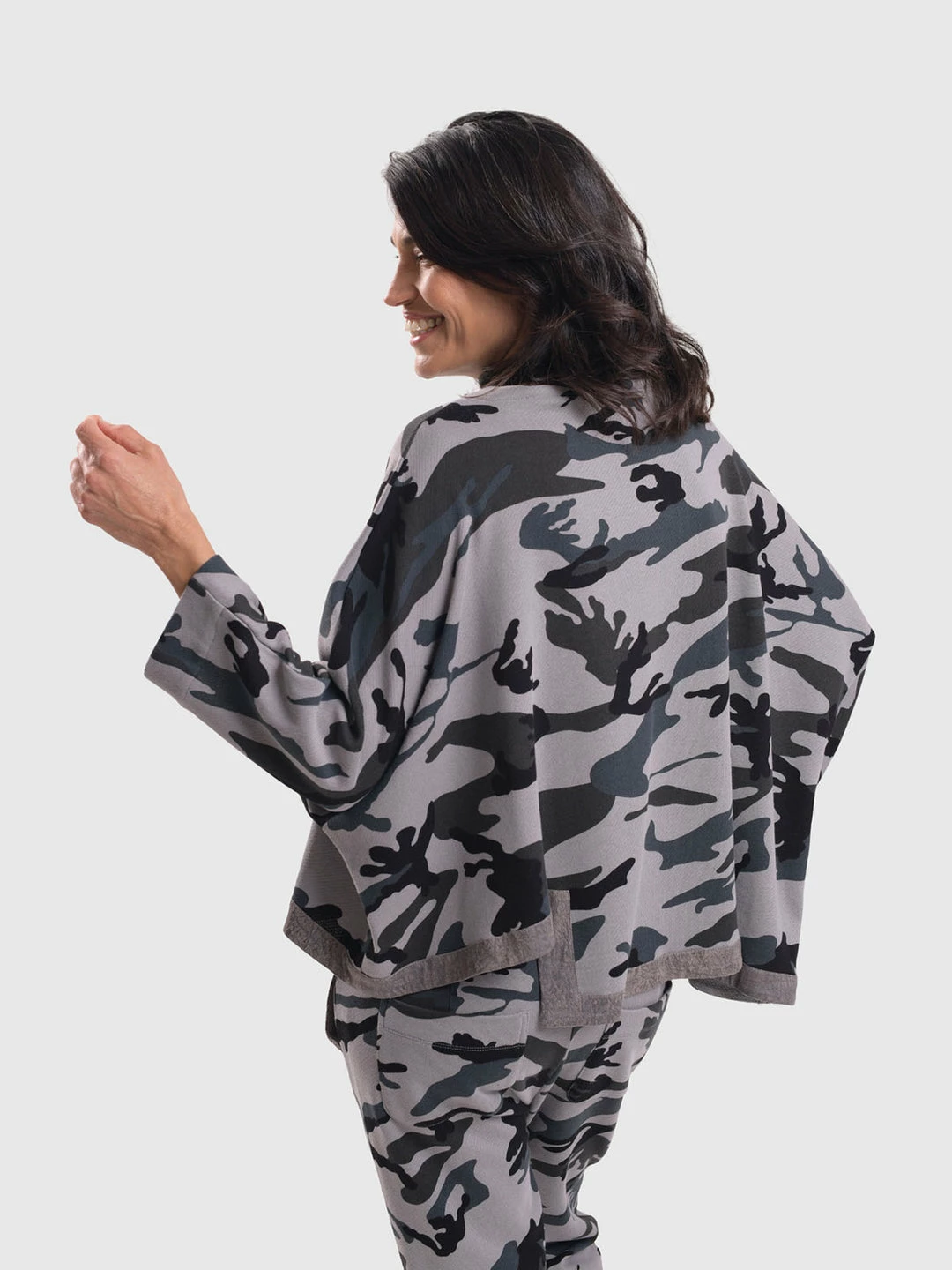 Alembika Alembika Urban Camo Hi Lo Boxy Top, Grey 10 Alembika Alembika Urban Camo Hi Lo Boxy Top, Grey