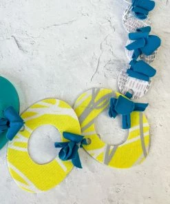 Pattern Gems Pattern Gems Music Necklace, Clear Blue/Yellow