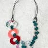 Pattern Gems Music Necklace, Peach/Teal Pattern Gems 1 Pattern Gems Music Necklace, Peach/Teal Pattern Gems