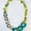 Pattern Gems Rhythm Necklace, Clear Teal/Yellow 1 Pattern Gems Rhythm Necklace, Clear Teal/Yellow