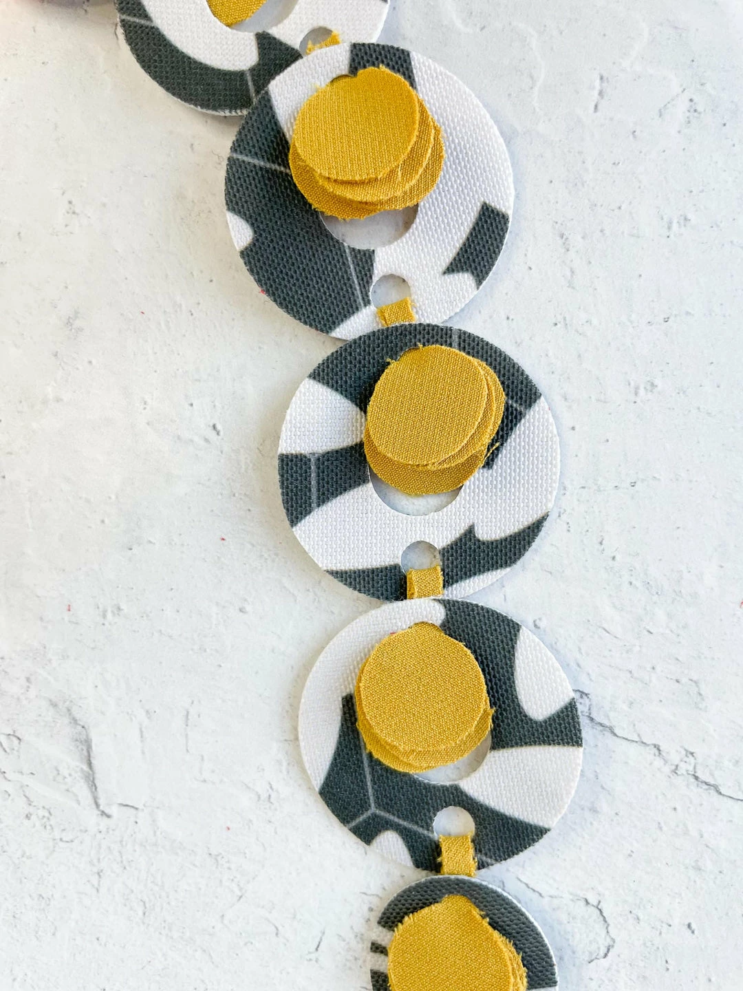 Pattern Gems Rhythm Necklace, Neon Orange/Grey Pattern Gems 5 Pattern Gems Rhythm Necklace, Neon Orange/Grey Pattern Gems