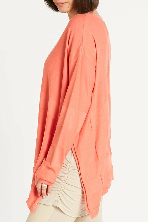 Planet Nu Box Weave Sweater, Peachy Planet 5 Planet Nu Box Weave Sweater, Peachy Planet