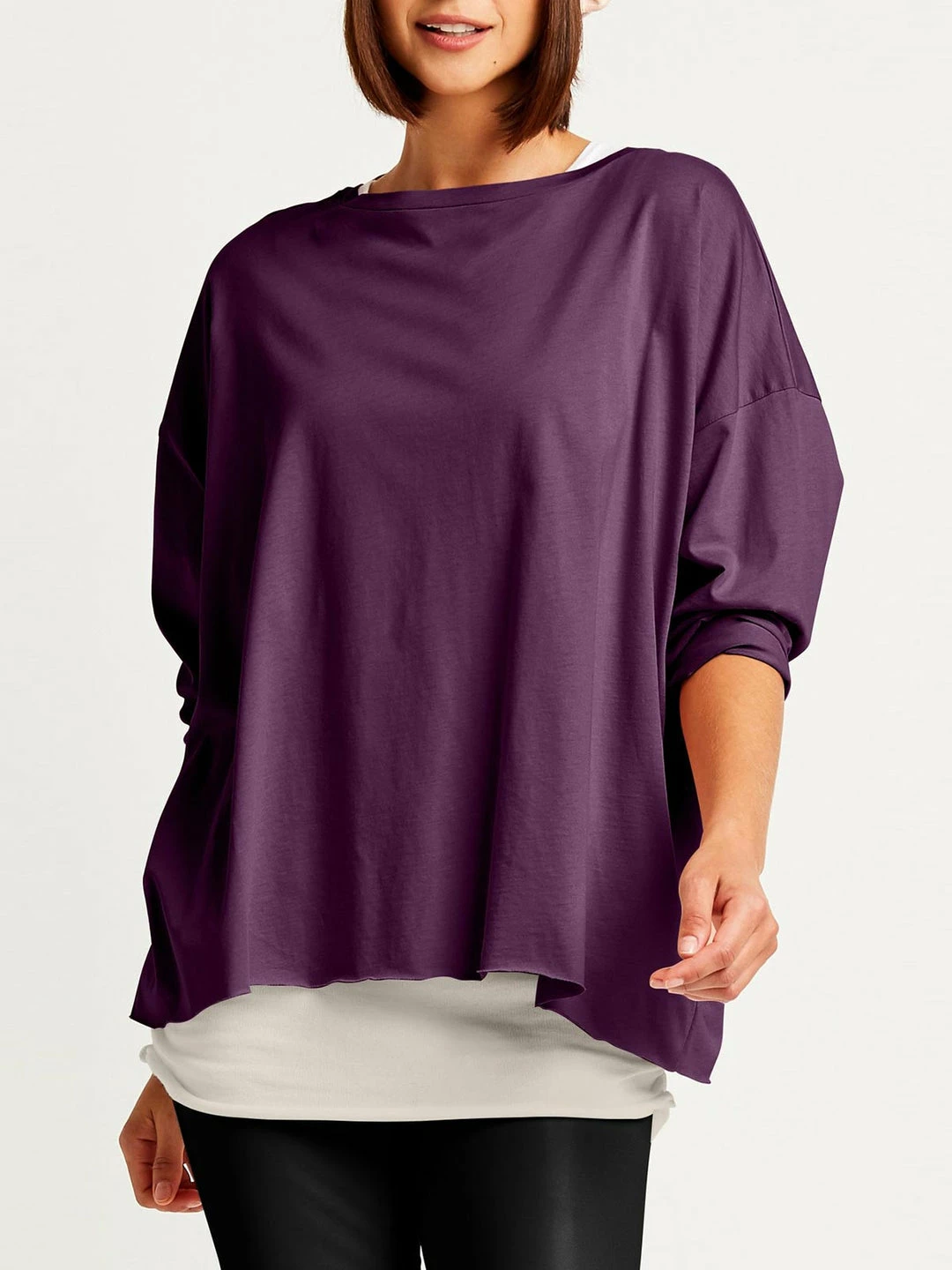 Planet Boxy Tee, Blackberry