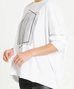 Planet Framed Tee, White/Black 8 Planet Framed Tee, White/Black