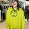 Pure Essence Oversized Poncho Top, Kiwi