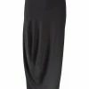 Q'Neel Drape Side Skirt, Black 2 Q'Neel Drape Side Skirt, Black