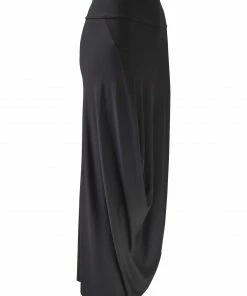 Q'Neel Drape Side Skirt, Black