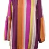 Q'Neel Gathered Sleeve Striped Blouse, Multi 1 Q'Neel Gathered Sleeve Striped Blouse, Multi
