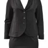 Q'Neel Ponte Pocket Blazer, Black 1 Q'Neel Ponte Pocket Blazer, Black