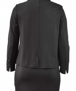 Q'Neel Ponte Pocket Blazer, Black