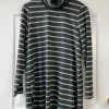 Q'Neel Striped Turtle Neck Tunic, Black/Grey Q'Neel