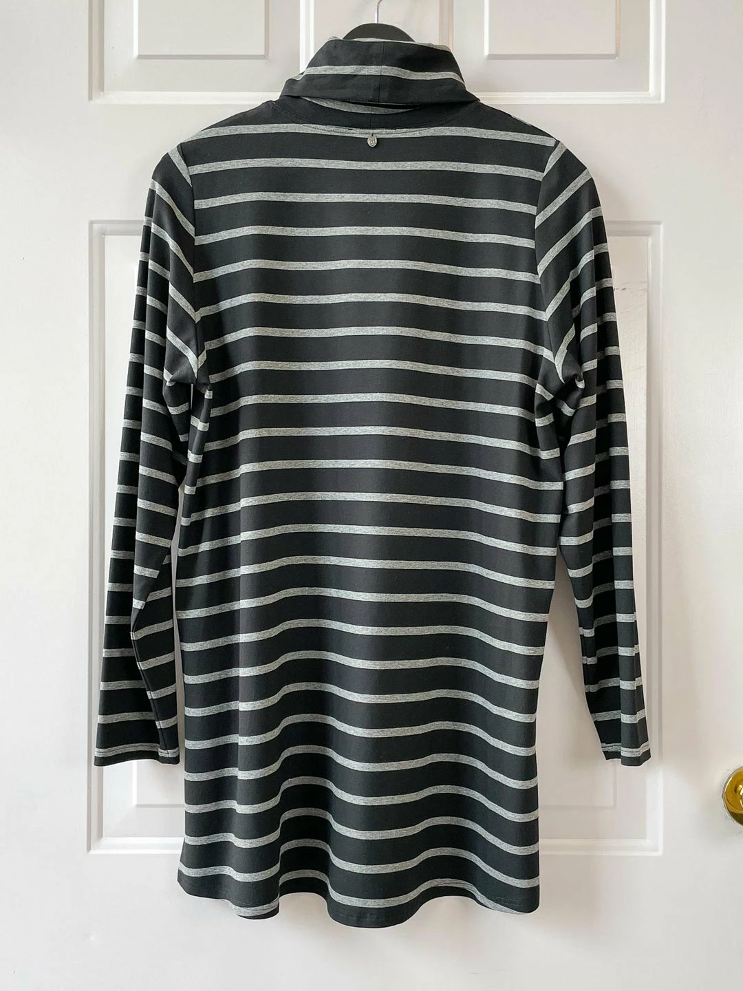 Q'Neel Striped Turtle Neck Tunic, Black/Grey Q'Neel 4 Q'Neel Striped Turtle Neck Tunic, Black/Grey Q'Neel