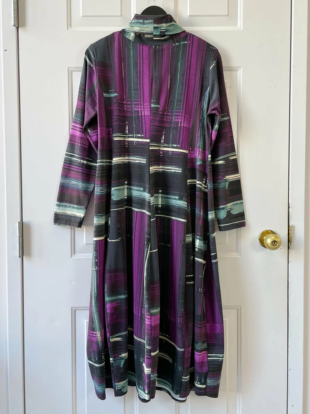 Q'Neel Turtleneck Midi Dress, Magenta/Teal 4 Q'Neel Turtleneck Midi Dress, Magenta/Teal