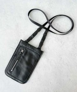 Riel Cell Phone Sling Crossbody Bag, Black Riel