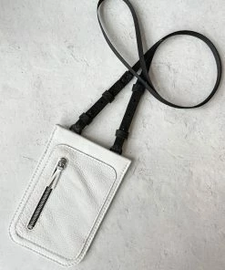 Riel Cell Phone Sling Crossbody Bag, White