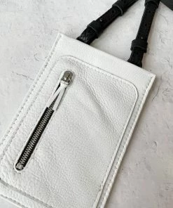 Riel Cell Phone Sling Crossbody Bag, White