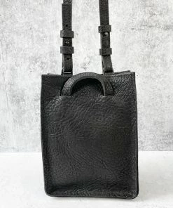 Riel Rectangle Mini Tote Bag, Black