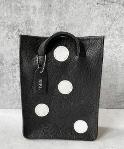 Riel Riel Rectangle Mini Tote Bag, Black/White Dots 13 Riel Riel Rectangle Mini Tote Bag, Black/White Dots