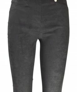 Robell Robell Rose Slim Faux Suede Pant, Black