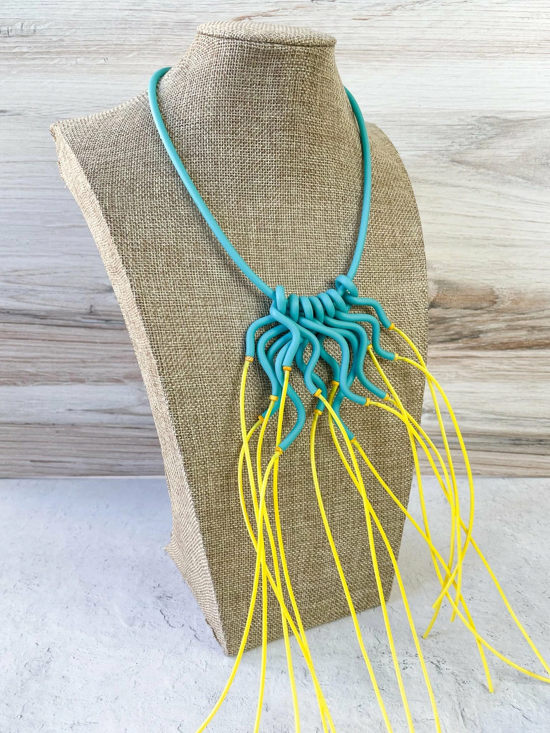 Samuel Coraux Olav Necklace, Aqua/Yellow Samuel Coraux