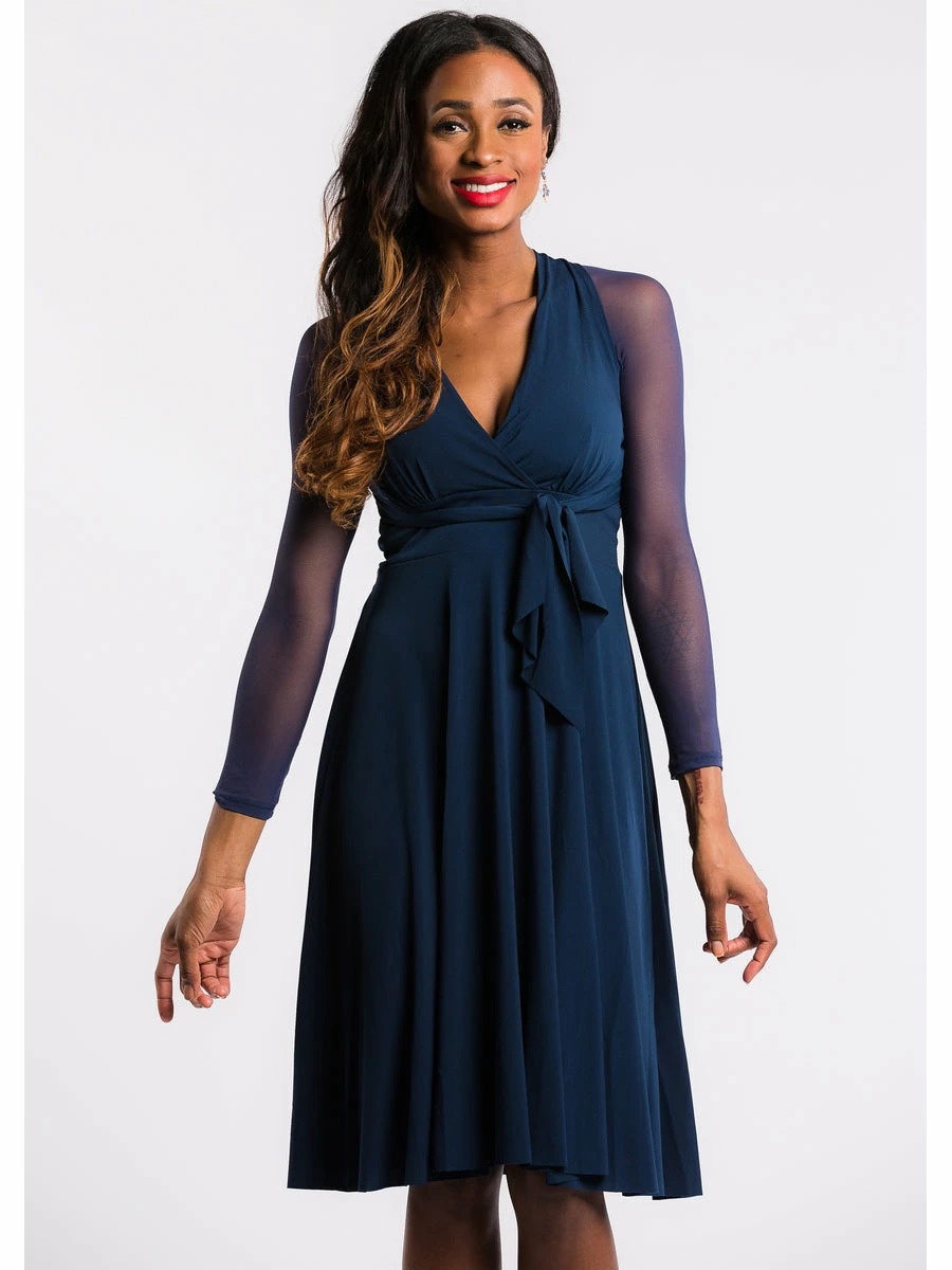 Sleevey Wonders Sleevey Wonders 3/4 Sleeve Basic Mesh Sleeves, Navy