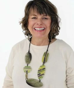 Sylca Designs Sylca Designs Alessia Statement Necklace, Green