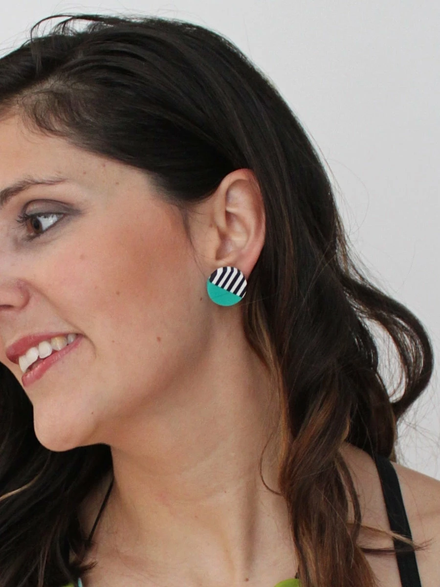 Sylca Designs Sylca Designs Chloe Stud Earrings, Ocean 5 Sylca Designs Sylca Designs Chloe Stud Earrings, Ocean