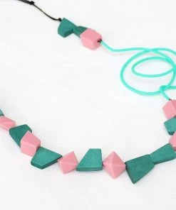 Sylca Designs Grenada Necklace, Aqua/Pink