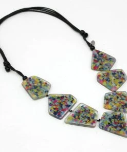 Sylca Designs Sylca Designs Jessa Geometric Confetti Necklace, Multi