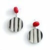 Sylca Designs Sylca Designs Larkin Drop Earrings, Black/White