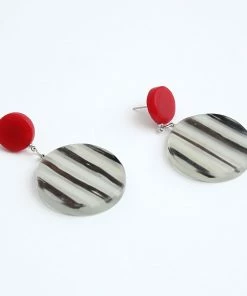 Sylca Designs Sylca Designs Larkin Drop Earrings, Black/White