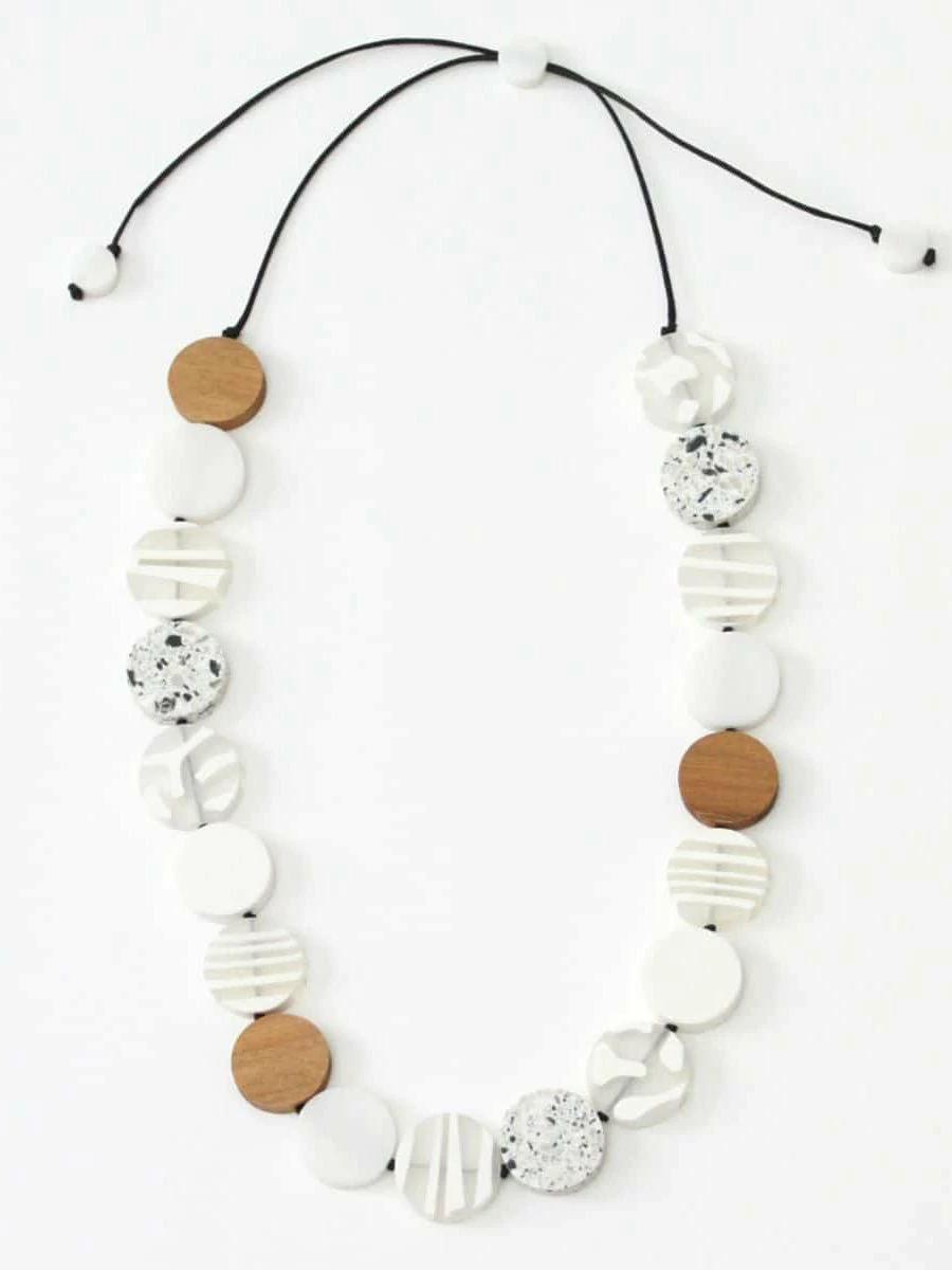 Sylca Designs Mila Statement Necklace, White Sylca Designs 3 Sylca Designs Mila Statement Necklace, White Sylca Designs