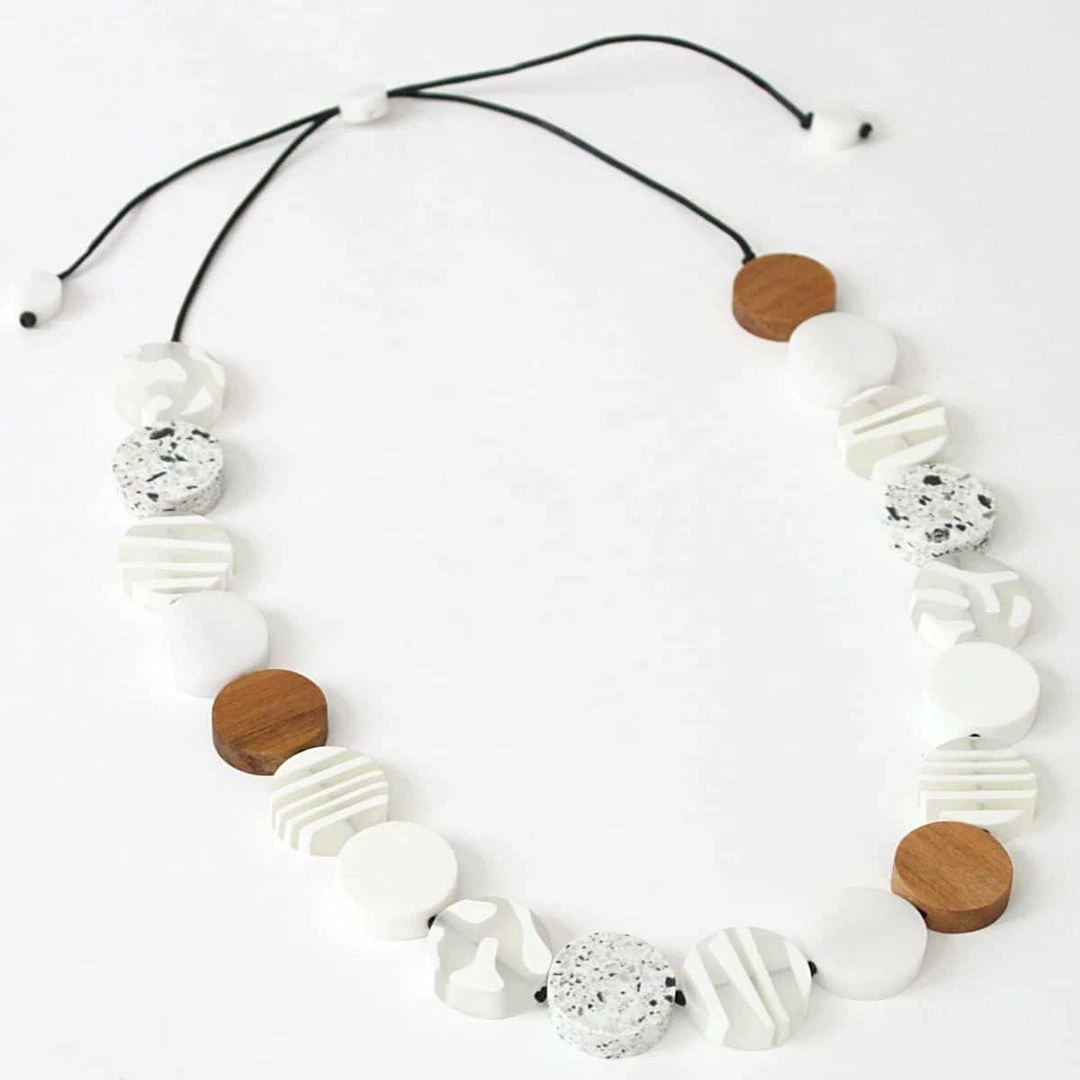 Sylca Designs Mila Statement Necklace, White Sylca Designs 5 Sylca Designs Mila Statement Necklace, White Sylca Designs