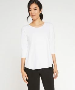 Sympli Sympli Go To Classic T Relax 3/4 Sleeve - White