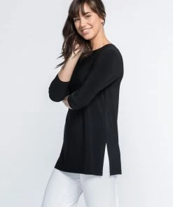 Sympli Sympli Nu Ideal Tunic 3/4 Sleeve, Black
