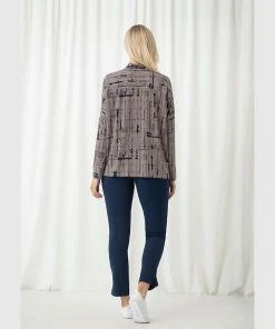 Sympli Boxy Pocket Shirt, Drifting Lines Sand Sympli