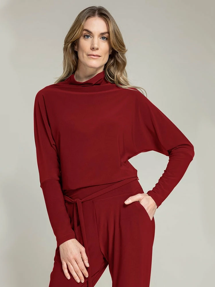 Sympli Sympli Funnel Neck Dolman T, Brick 3 Sympli Sympli Funnel Neck Dolman T, Brick