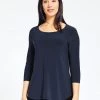 Sympli Go To Classic T Relax 3/4 Sleeve - Navy