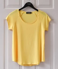 Sympli Go To Raglan T, Lemon