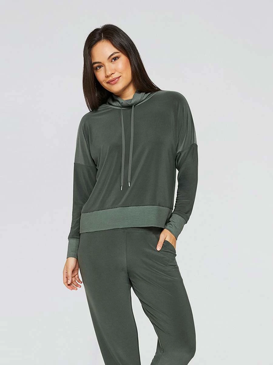 Sympli Sympli Motion Sweatshirt, Melange Olive 3 Sympli Sympli Motion Sweatshirt, Melange Olive