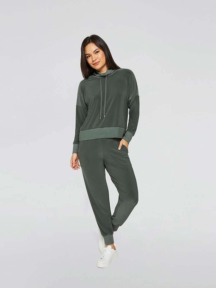 Sympli Sympli Motion Sweatshirt, Melange Olive 4 Sympli Sympli Motion Sweatshirt, Melange Olive