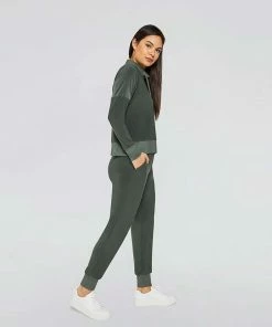 Sympli Sympli Motion Sweatshirt, Melange Olive 8 Sympli Sympli Motion Sweatshirt, Melange Olive