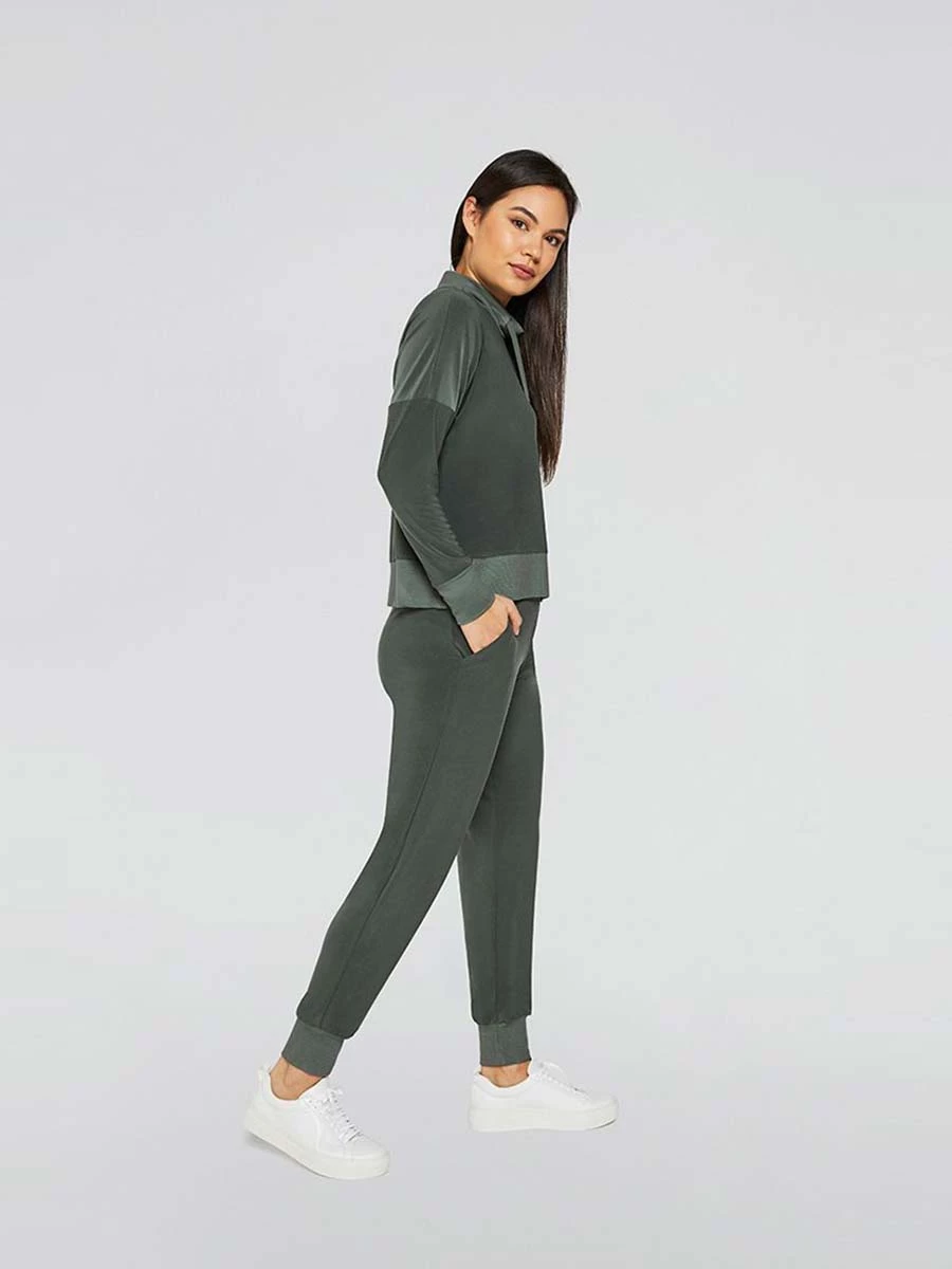 Sympli Sympli Motion Sweatshirt, Melange Olive 5 Sympli Sympli Motion Sweatshirt, Melange Olive