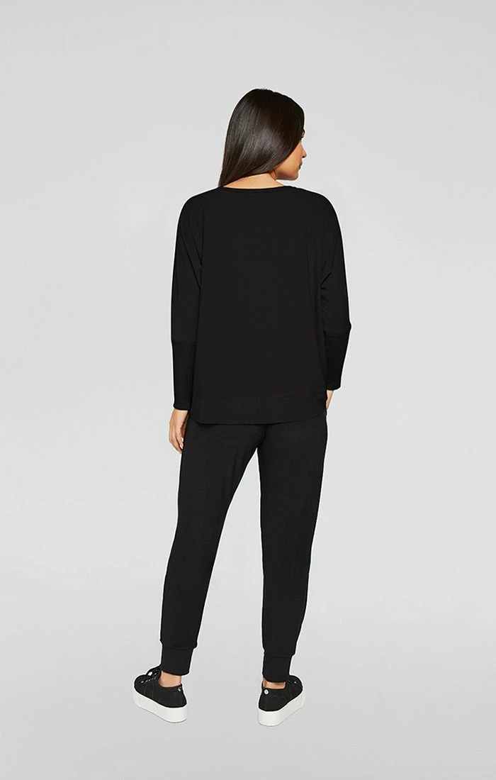 Sympli Sympli Motion Trim Boxy Top, Long Sleeve, Black 6 Sympli Sympli Motion Trim Boxy Top, Long Sleeve, Black