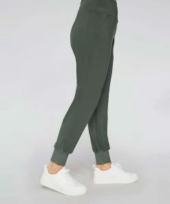 Sympli Motion Trim Cuff Jogger, Melange Olive Sympli