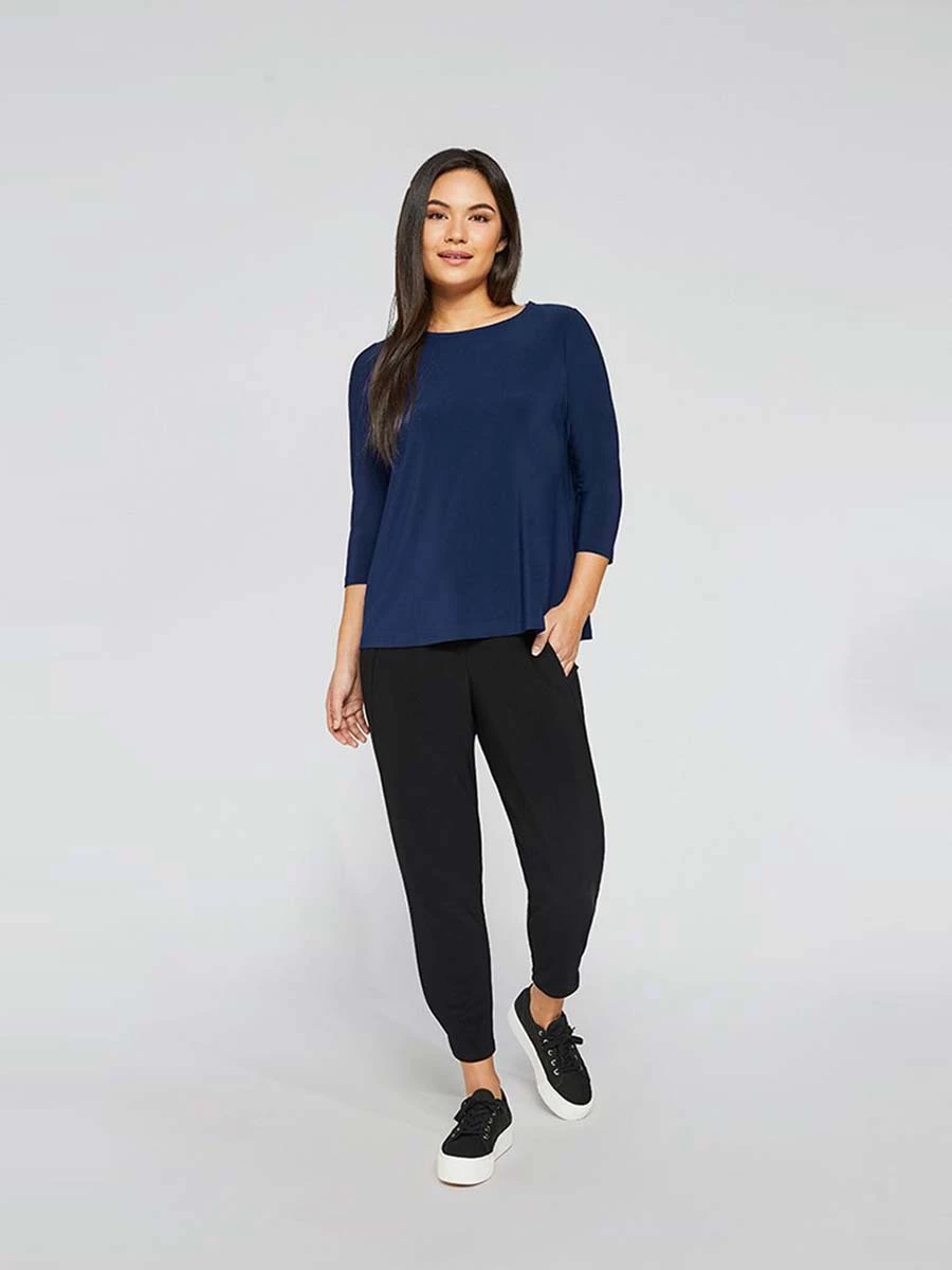 Sympli Trapeze Top, 3/4 Sleeve, Denim 4 Sympli Trapeze Top, 3/4 Sleeve, Denim