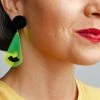 Michaela Malin Michaela Malin Tippa Earrings, Neon Green 2 Michaela Malin Michaela Malin Tippa Earrings, Neon Green