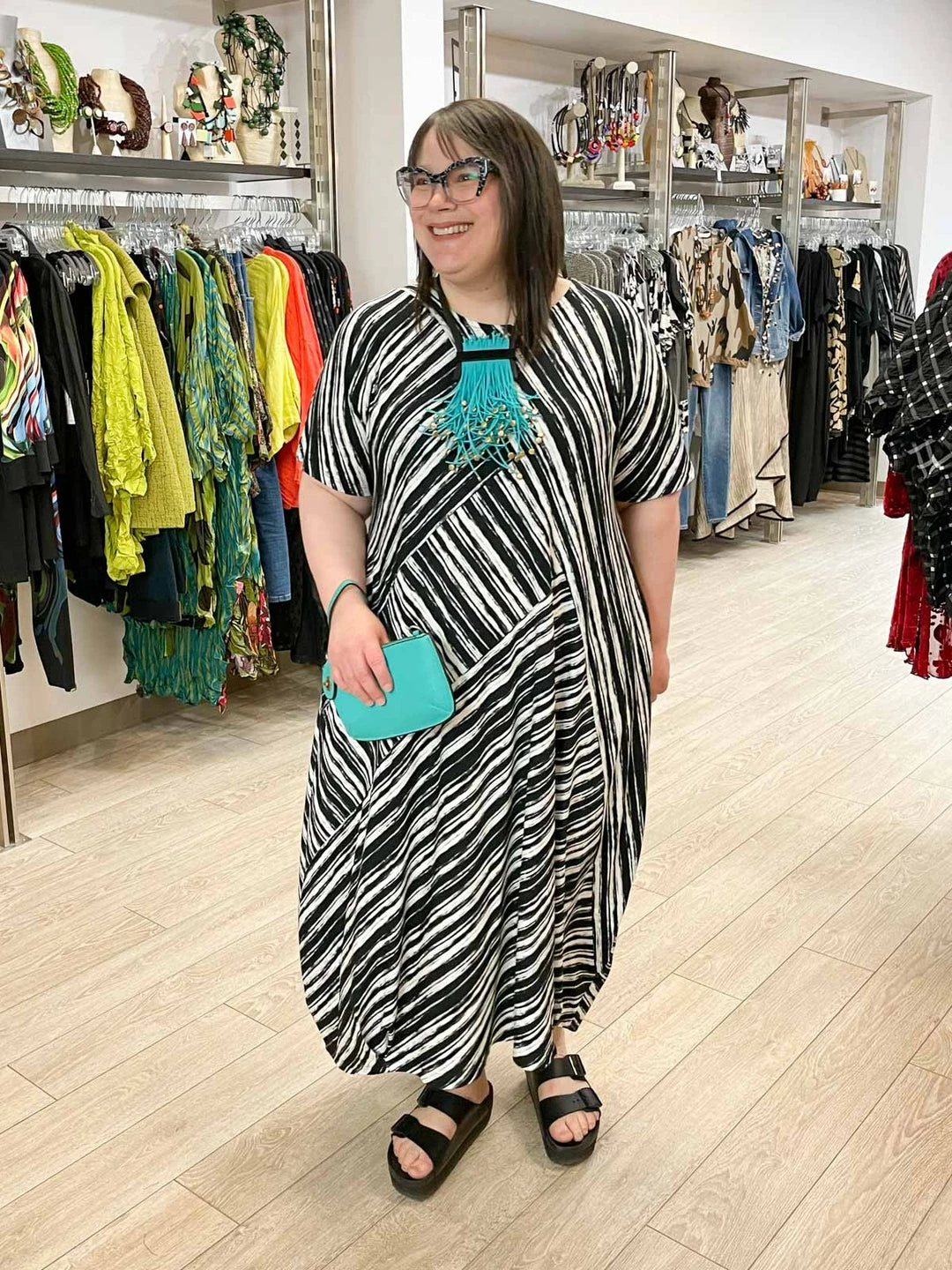 Trine Kryger Simonsen Trine Kryger Simonsen Luni Angled Panel Dress, Black/White 4 Trine Kryger Simonsen Trine Kryger Simonsen Luni Angled Panel Dress, Black/White