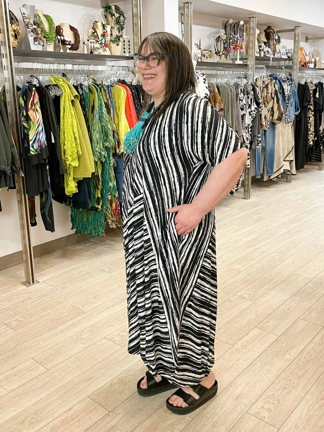 Trine Kryger Simonsen Trine Kryger Simonsen Luni Angled Panel Dress, Black/White 7 Trine Kryger Simonsen Trine Kryger Simonsen Luni Angled Panel Dress, Black/White