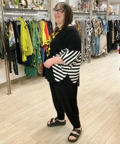 Trine Kryger Simonsen Trine Kryger Simonsen Vika Striped Panel Top, Black